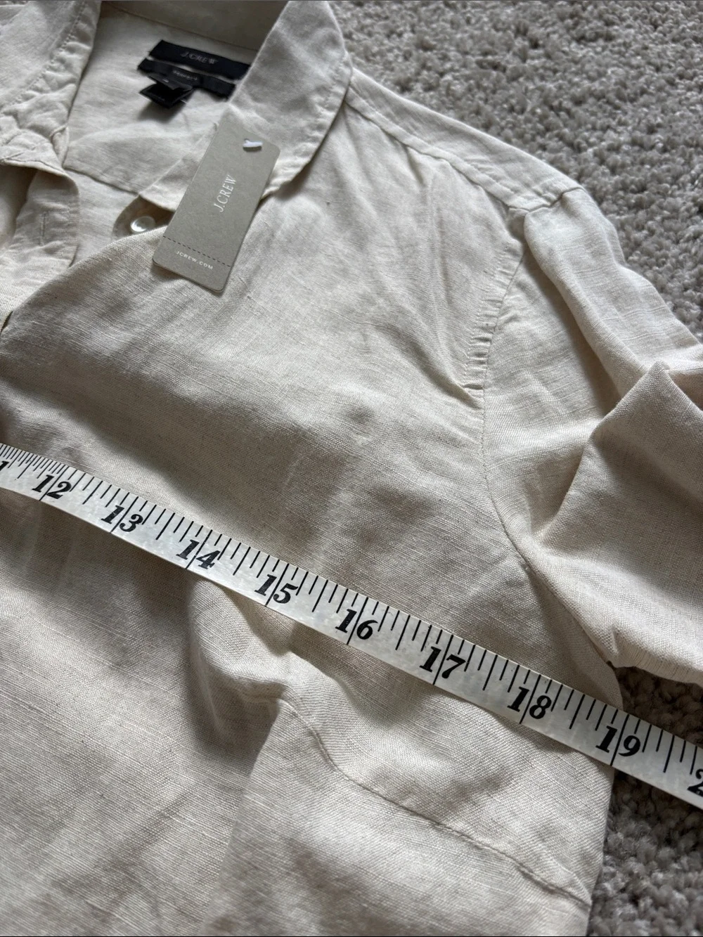 J Crew Casual Button-Down Shirt Linen Blend Fitted - Picture 6 of 7